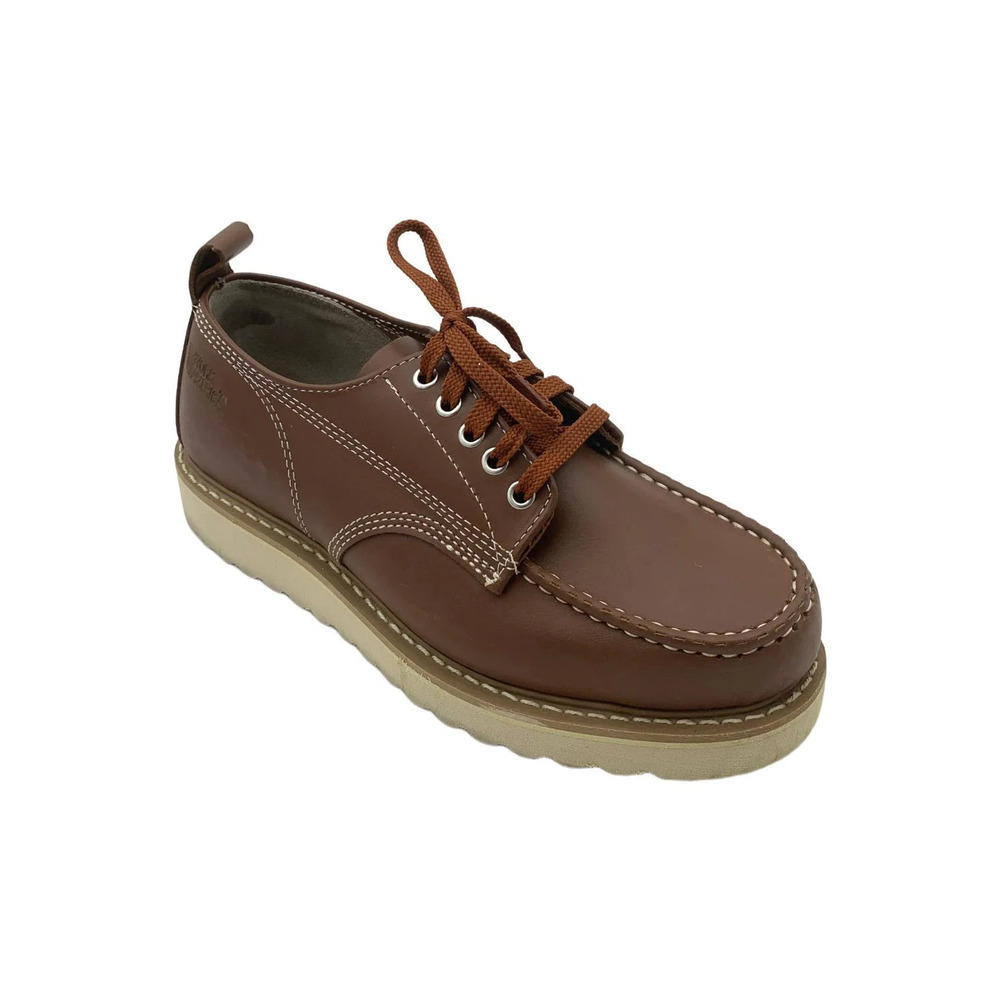 Work America Men's Crepe Wedged Sole Leather Work Oxford Tan - Medium